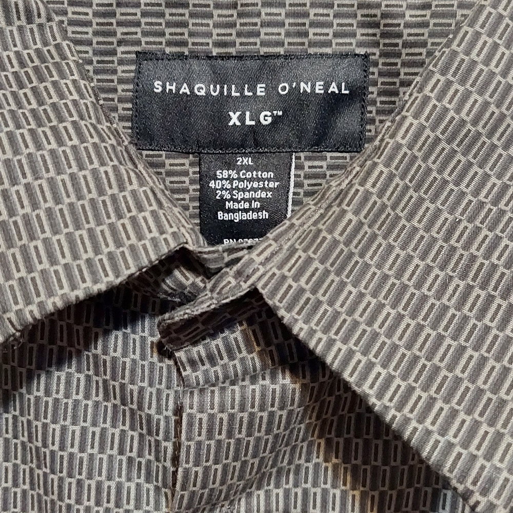 Shaquille O'Neal Shirt Mens XLG  Color Grey  long sleeves and suitable for forma - Picture 2 of 5